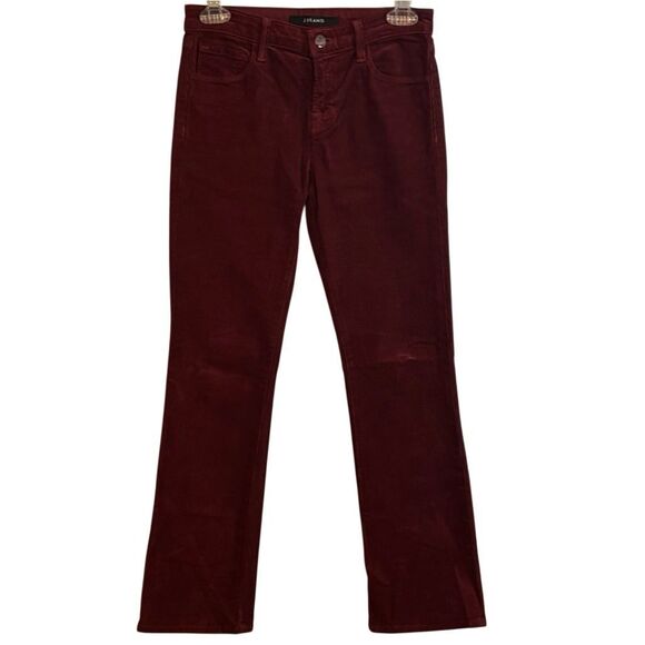 J Brand Size 24 Cranberry Red Cords - Picture 1 of 7